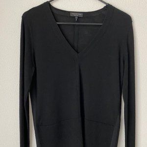 RAG & BONE Black Silk Ribbed Sweater